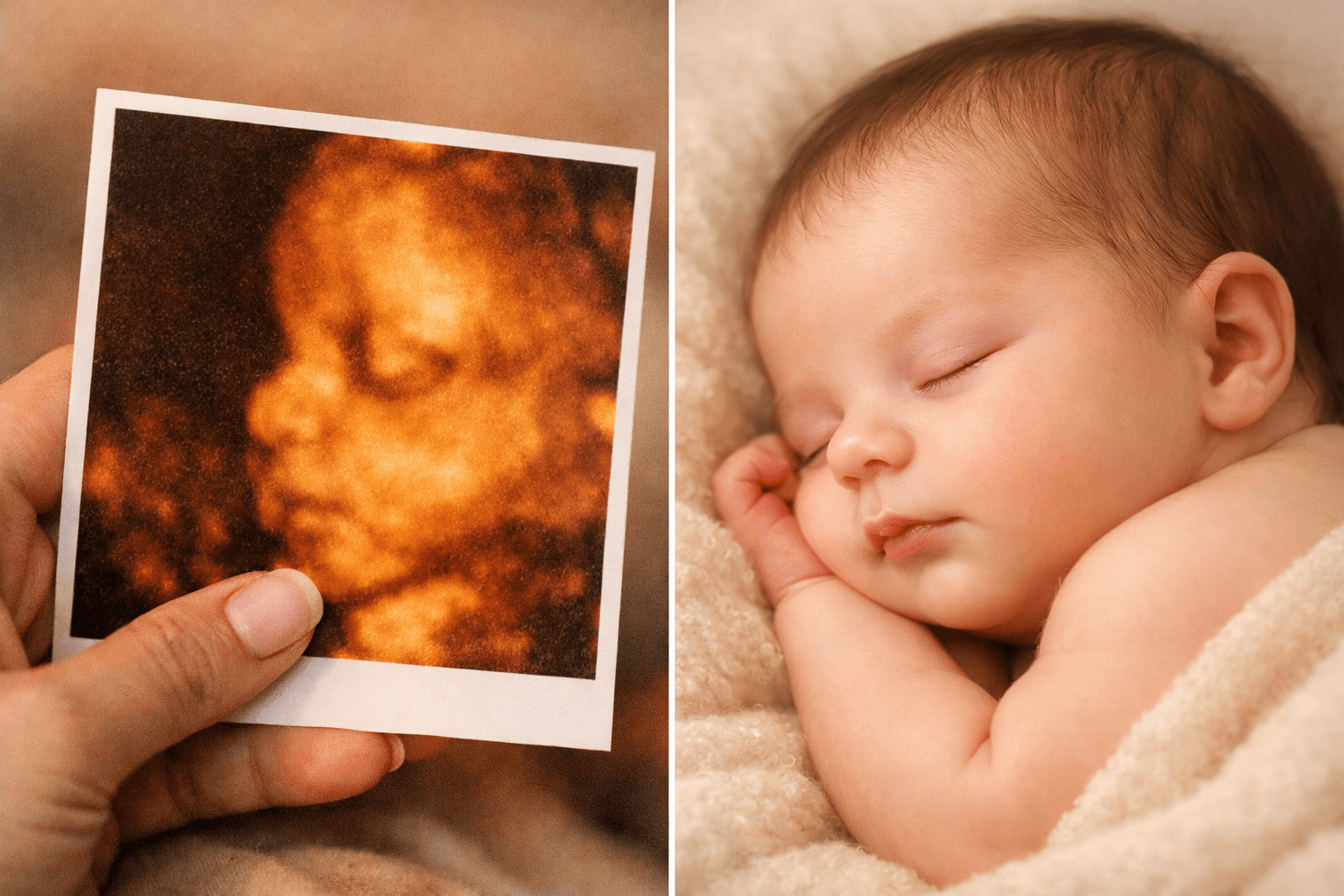 Sự thay đổi kỳ diệu từ ảnh siêu âm gốc sang chân dung AI sắc nét.